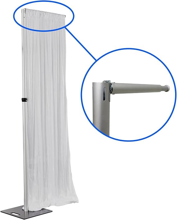 Hecis Slip-On Drape Support 10 to 18 for Backdrop Stand, Pipe and Drape Stand Kit Double Backdrop Frame(2 Pack)