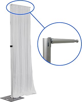 Hecis Slip-On Drape Support 10 to 18 for Backdrop Stand, Pipe and Drape Stand Kit Double Backdrop Frame(2 Pack)