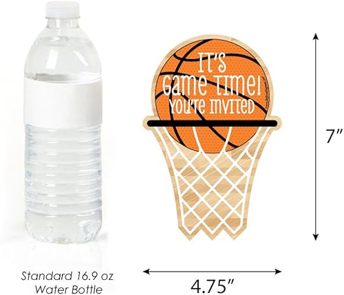 Miniatura 5 de Big Dot of Happiness Nothin' but Net - Invitaciones de baloncesto con forma de relleno - Tarjetas de invitación para baby shower o fiesta de