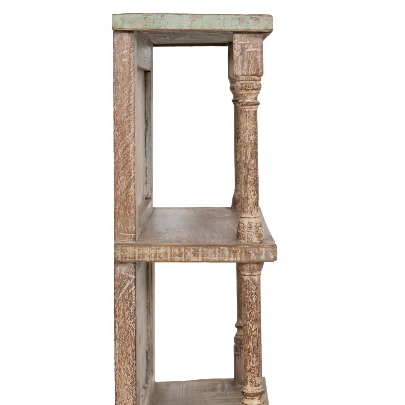 Biscottini Bücherregal aus Massivholz L50XPR27XH152 cm - Küchenorganizer - Buchregal - Küchenorganizer - Regal - Kuchen deko - Küchenregal - Deko küche - Eckregal stehend - Gewürzregal
