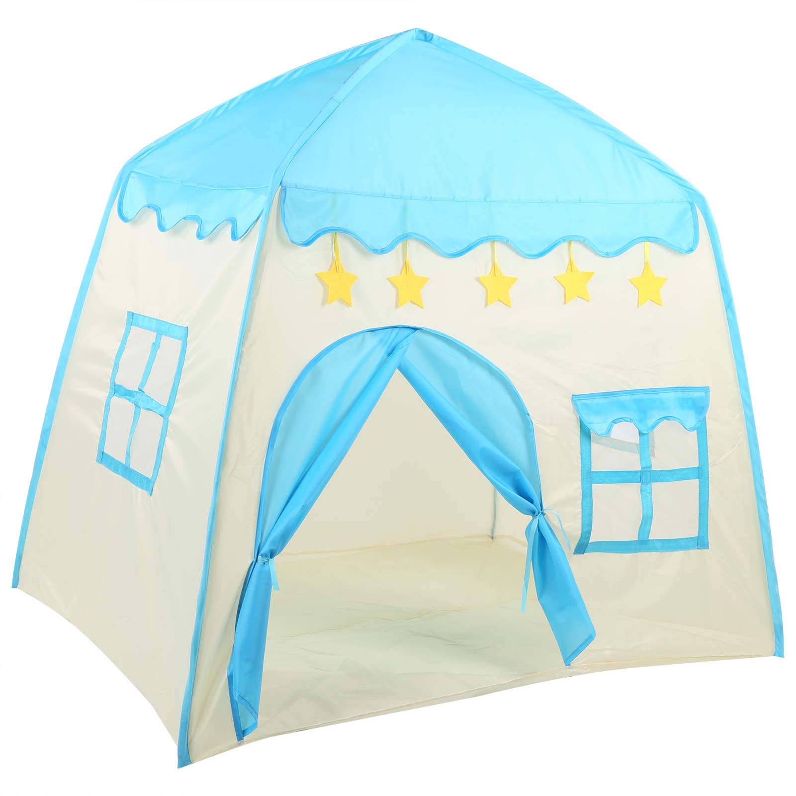 Tenda per bambini Tenda da gioco Princess Castle Indoor Outdoor Teepee Toys Blu per camera