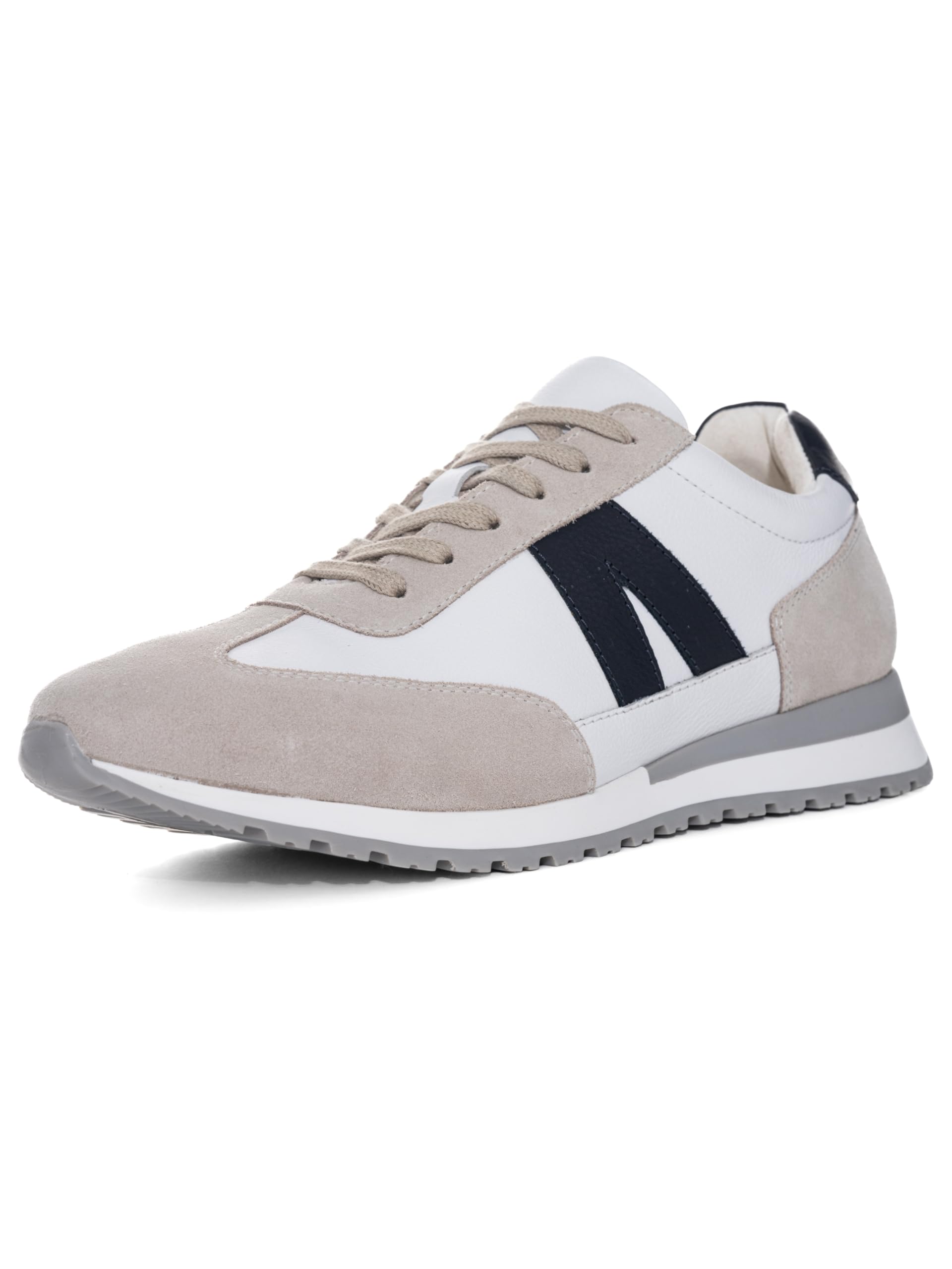 ARA Men's Gino Sneaker, Beige, White, Blue, 9.5 UK