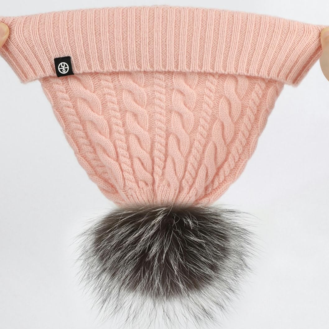 Czapka beanie dla kobiet zimowa czapka z pomponem miękka podszewka dla kobiet ciepła i wygodna idealna na zimne dni