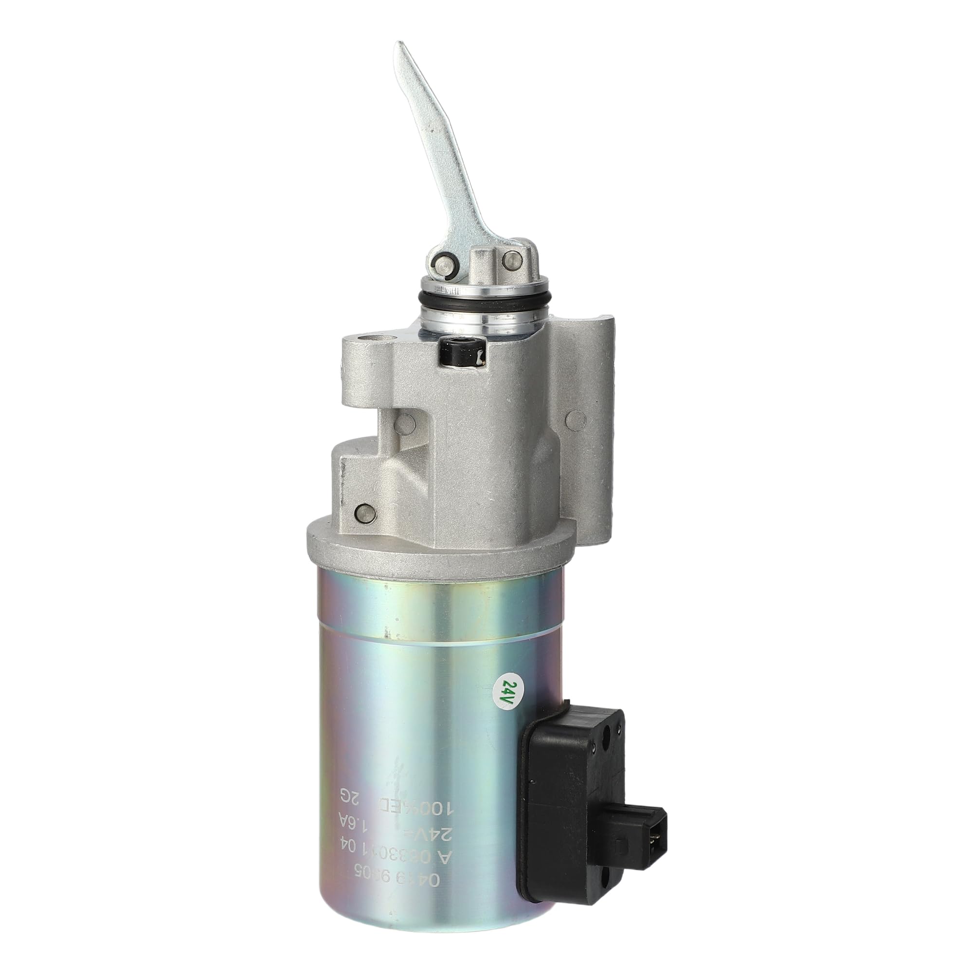 A ABSOPRO Combustible Cierre Solenoide Válvula 24V Para Deutz 2012 1Pc | Para Deutz 1011-1013, Bf6M2012, Bfm2012, 02113793/04199905, Plateado, Plástico/Metal, 21X8.6X6.5Cm, 9.6Mm, 2 Pasadores