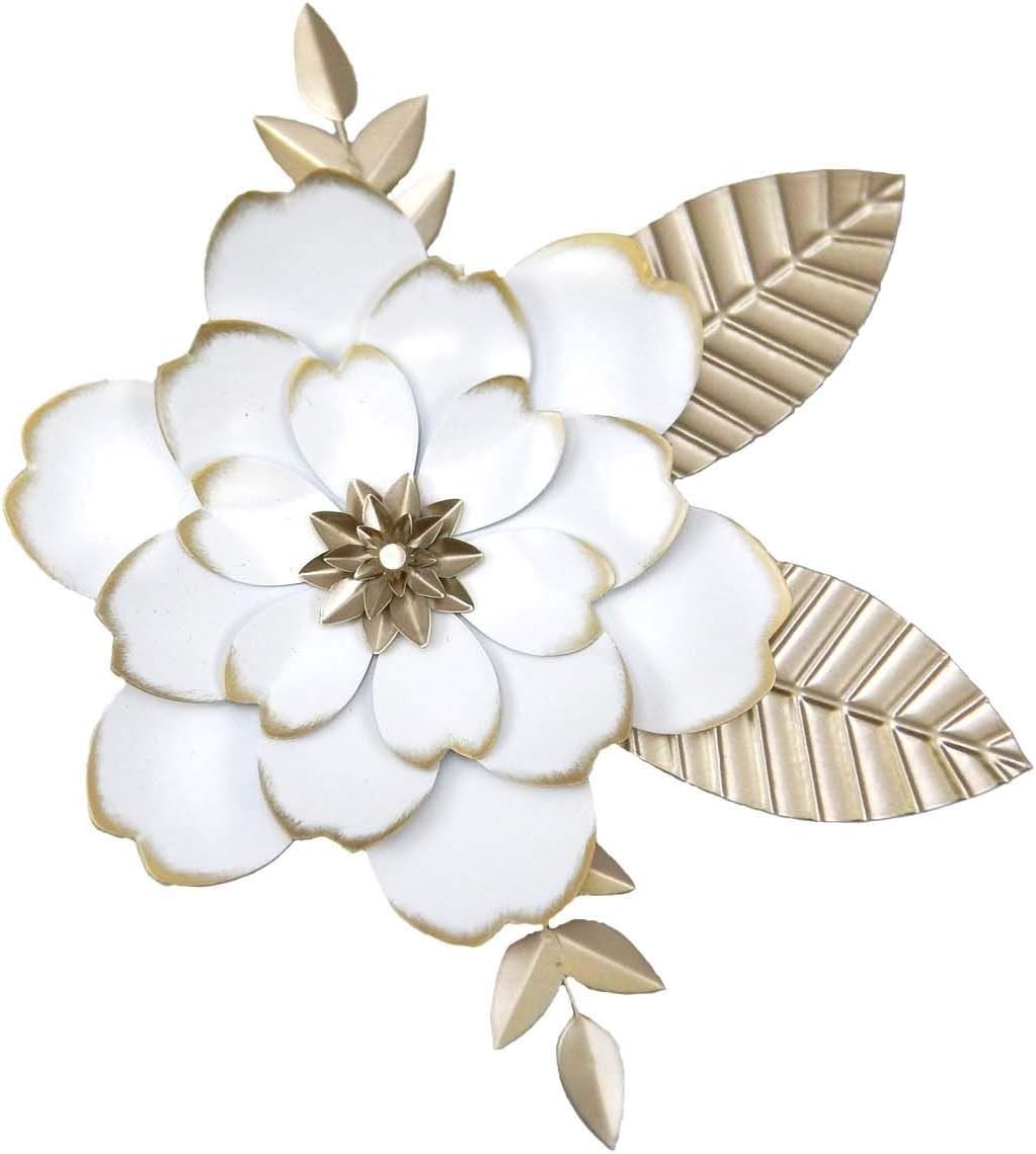 SK Shabby Chic Metal Wall Art Flower Amazon.co.uk Home & Kitchen
