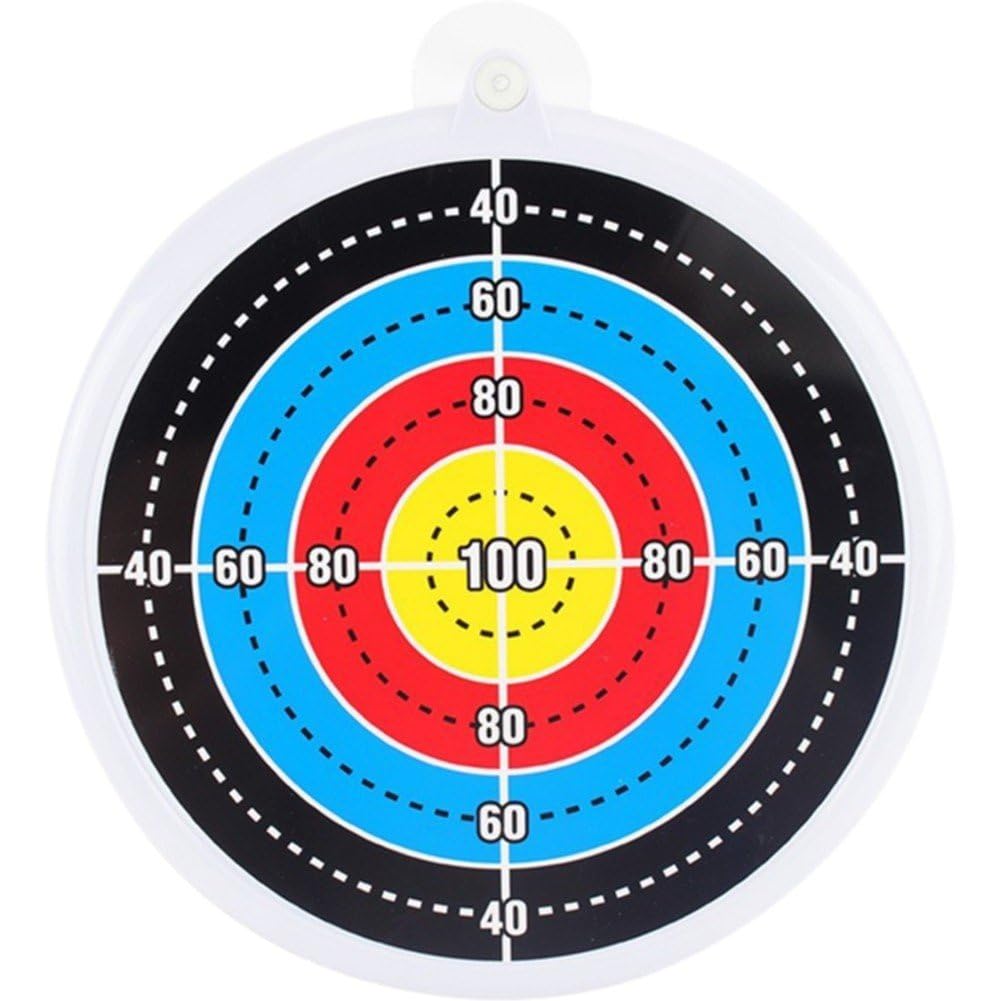 Luxylei Round Archery Bow Skills Targets Plastic Practice Archery Hook Up Wall Hanging Archery Targets for Indoor Backyard Bow Skill Sucker Practice