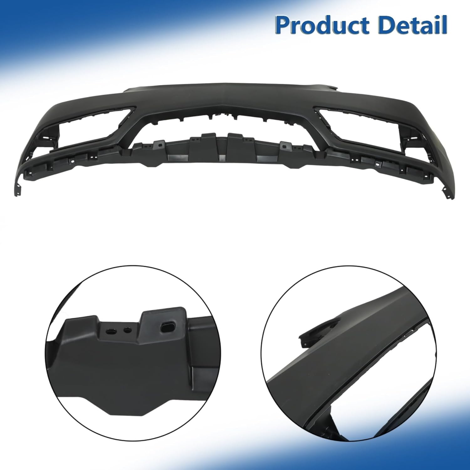 Silscvtt Front Bumper Cover Primed Without Park Assist Sensor Holes Replacement for MDX 2014-2016 04711TZ5A90ZZ AC1000183