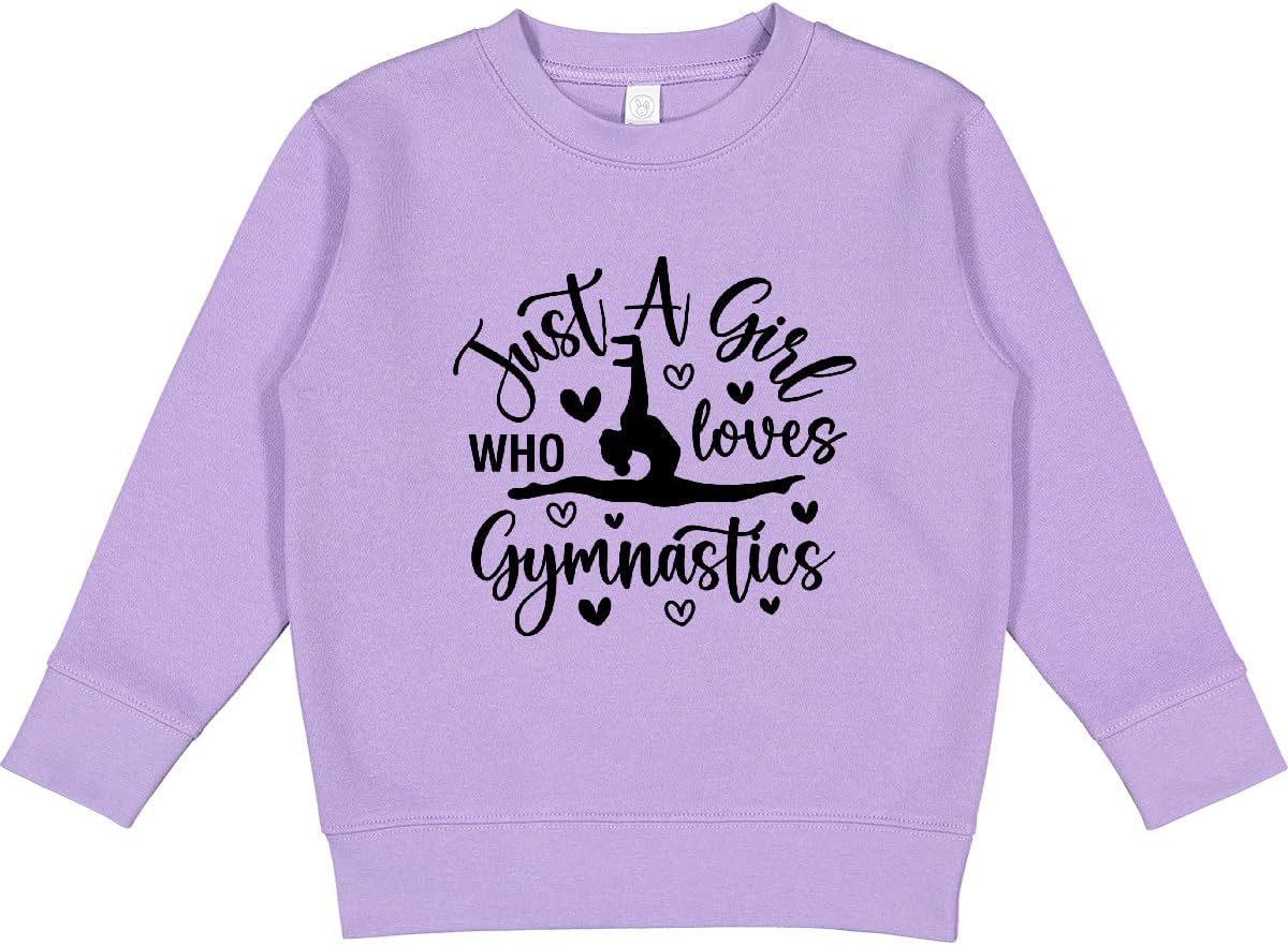 inktastic Just a Girl Who Loves Gymnastics Toddler Sweatshirt