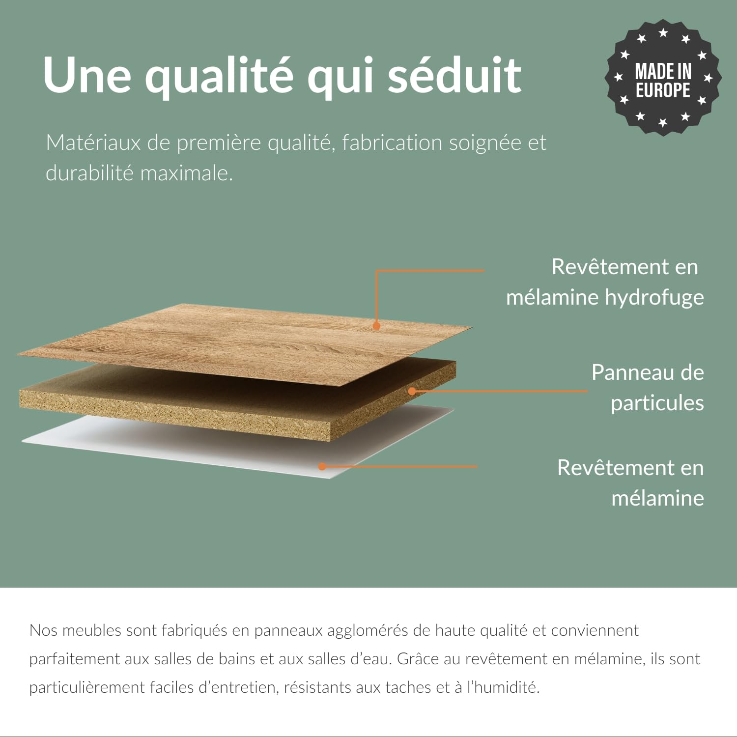 Planetmöbel Ensemble de Meubles de Salle de Bains Lavabo avec Meuble Bas 40 x 60 x 29 cm, Miroir avec éclairage 50 x 90 cm & Armoire Centrale pour Salle de Bains & WC invités, chêne doré