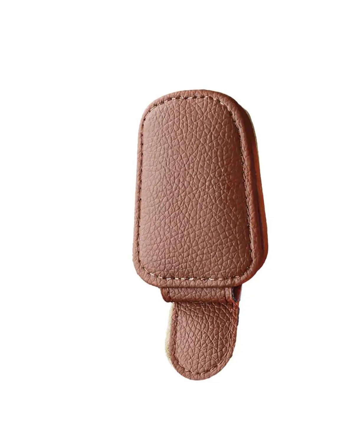 Supporto per Occhiali da Sole Universale per Auto, Clip per Occhiali, Supporto Universale per Visiera Morbida, Supporto Multifunzionale per Occhiali da Auto, (Marrone)