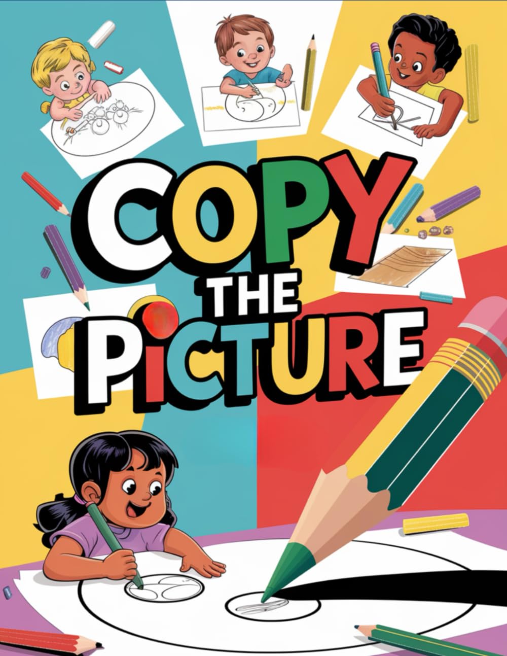 Easy Copy the Picture for Kids: Learn to Draw Step by Step.Perfect for Kids Who Love to Draw and Improve Their Art SkillsBook for Learning to Sketch with Grids