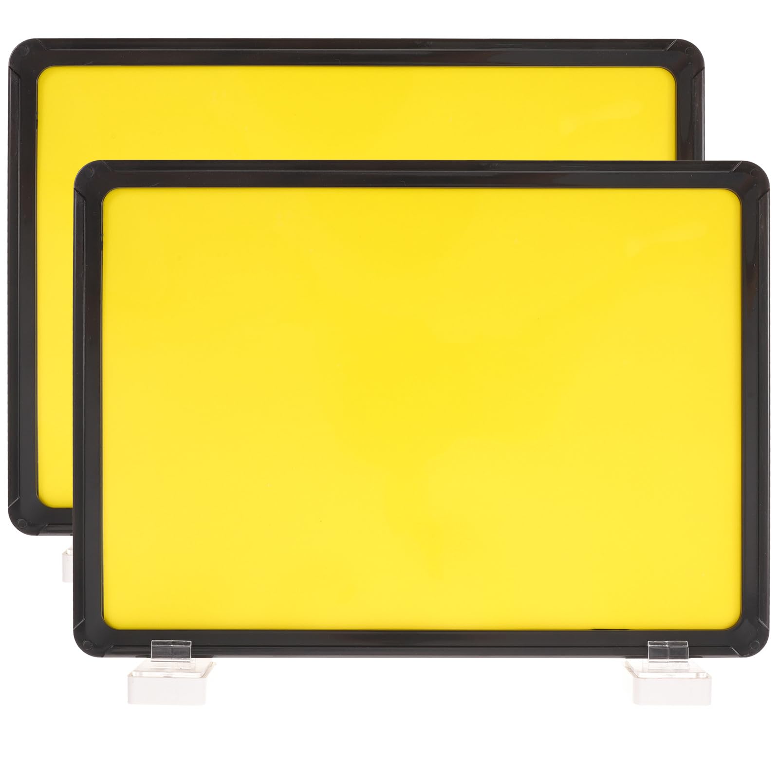 Porta Etichette Magnetiche Giallo 2 Pezzi Abs per Scaffale