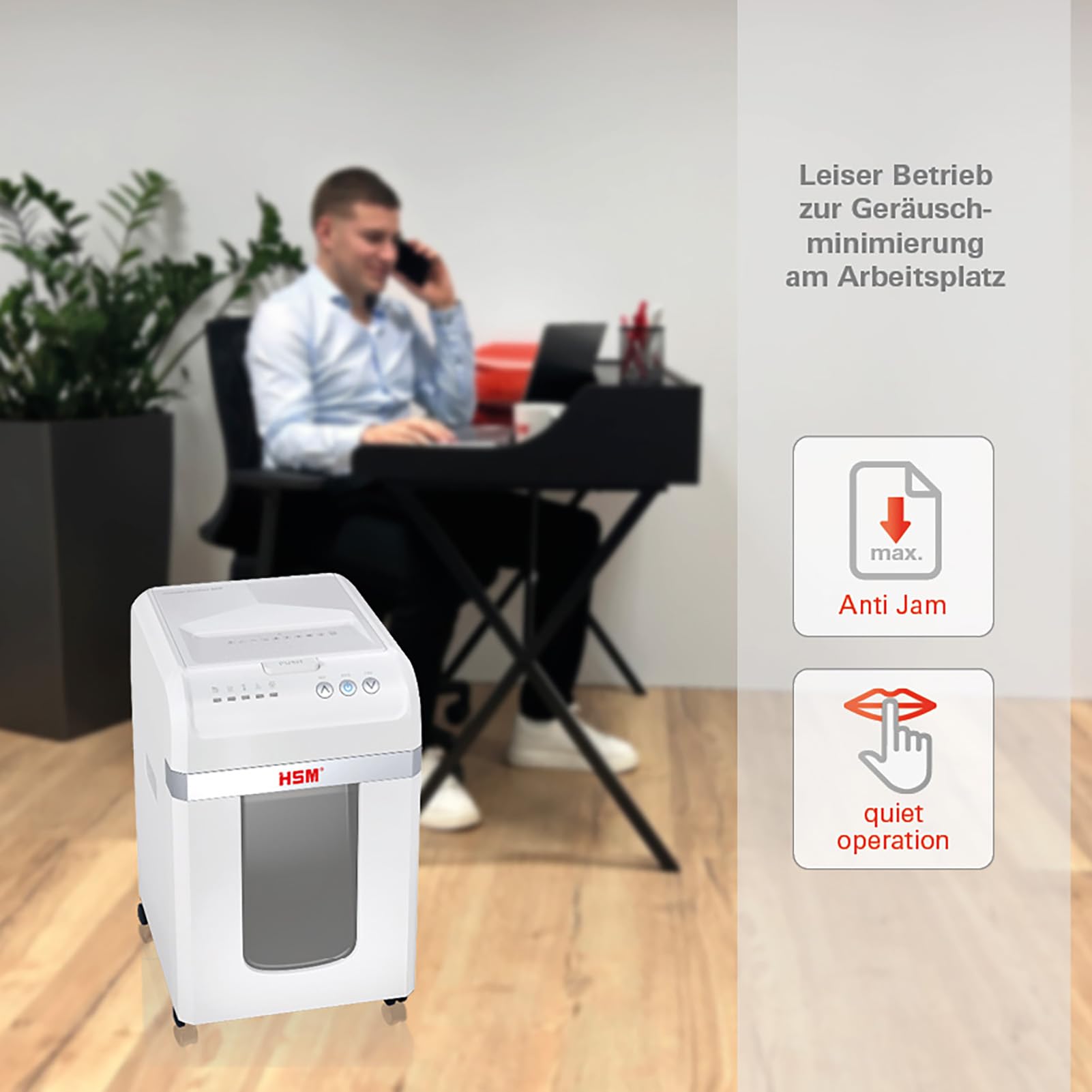 HSM shredstar Autofeed X300 - Trituradora de papel, 300 hojas, para oficina, oficina en casa, clips de papel, tarjetas de crédito, 4 x 12 mm, nivel de seguridad P4, depósito de 30 litros