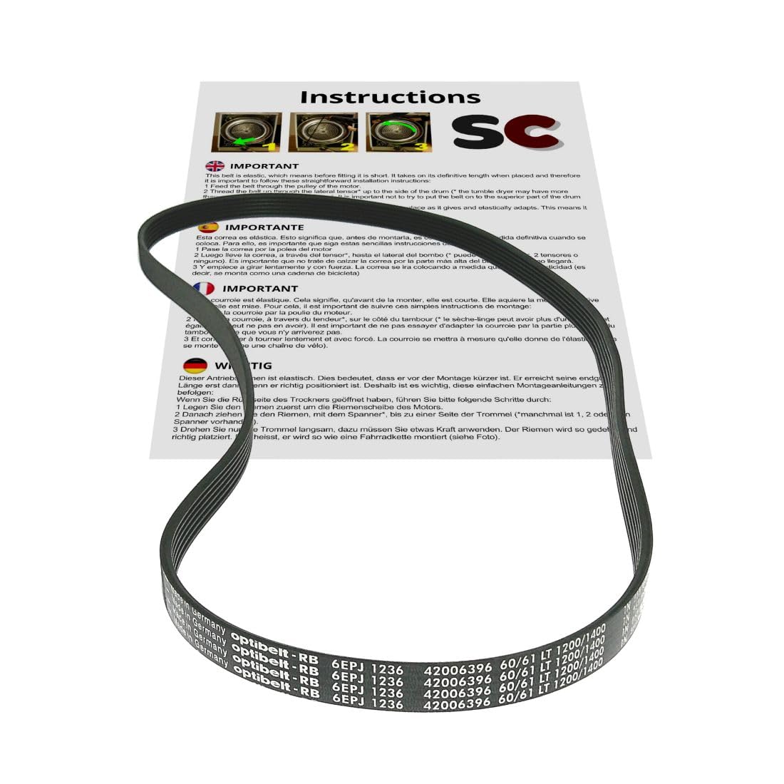 SC Solocorreas - Washing machine belt 6EPJ 1236 42006396