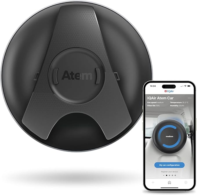 IQAir Atem Car Portable HEPA Air Purifier
