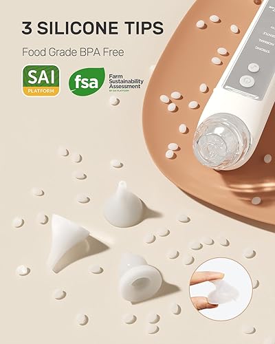 Miniatura 3 de Aspirador nasal para bebé, ventosa nasal para bebé, limpiador de nariz para bebé, aspirador nasal eléctrico para niños pequeños, recargable