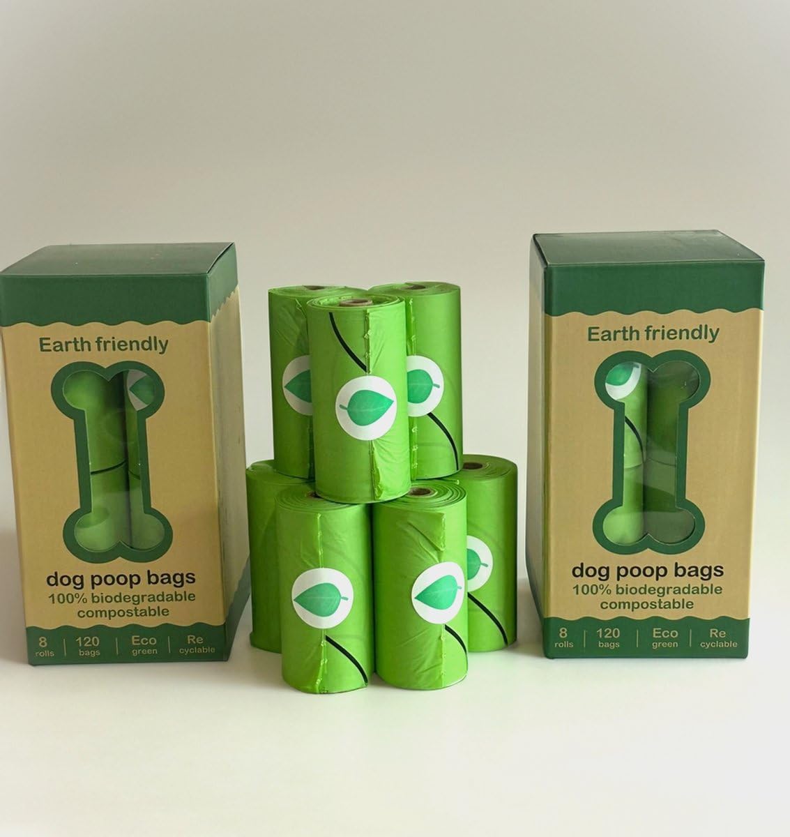 YAR Hundekotbeutel 360 Stück – 100% kompostierbar & biologisch abbaubar – Extra stark & auslaufsicher – 23x33cm – mit Minzduft – Recycelt & CO2-neutral – Grün – für alle Spender geeignet