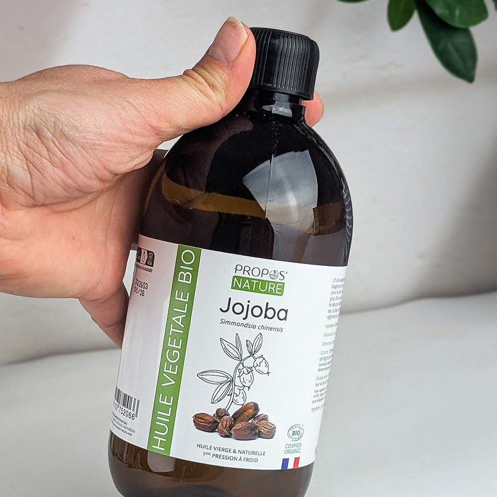 Huile de Jojoba Bio - Simmondsia chinensis seed oil - Huile vierge - 100% pure et naturelle - 500ml - PROPOS'NATURE