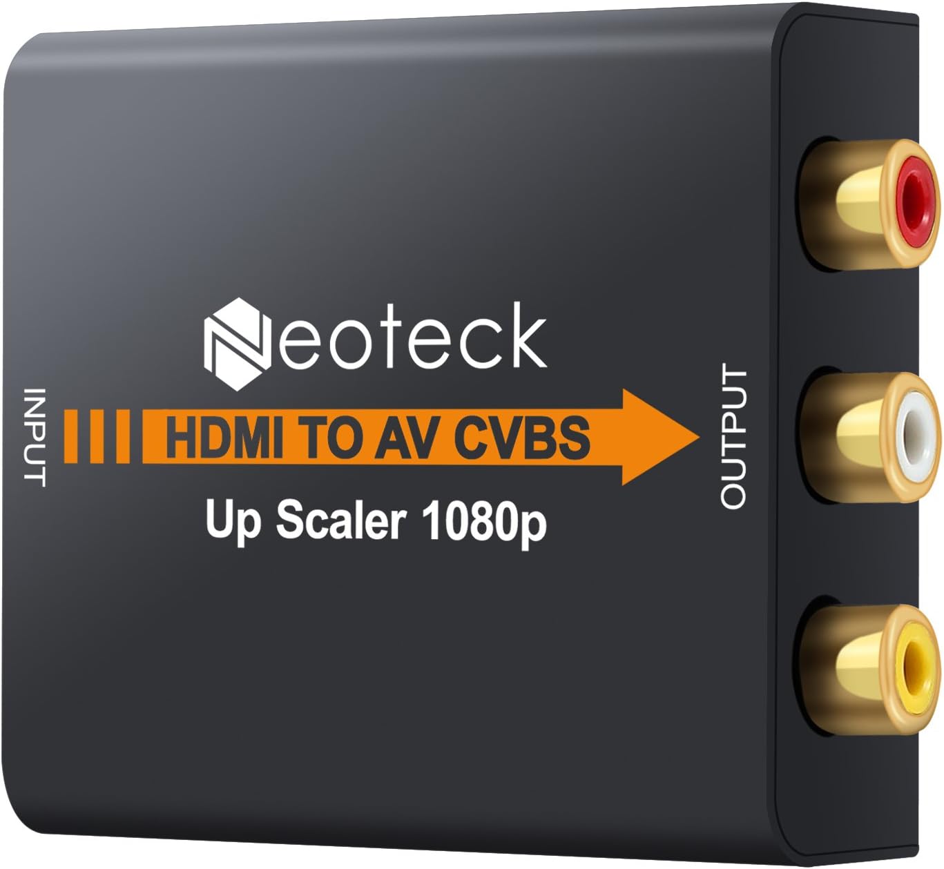 Neoteck Alloy HDMI to AV Adapter 1080P HDMI to AV 3RCA CVBS Composite Video Audio Converter Supporting PAL/NTSC for PC Laptop PS3 PS4 TV STB VHS VCR Camera Blu-ray DVD