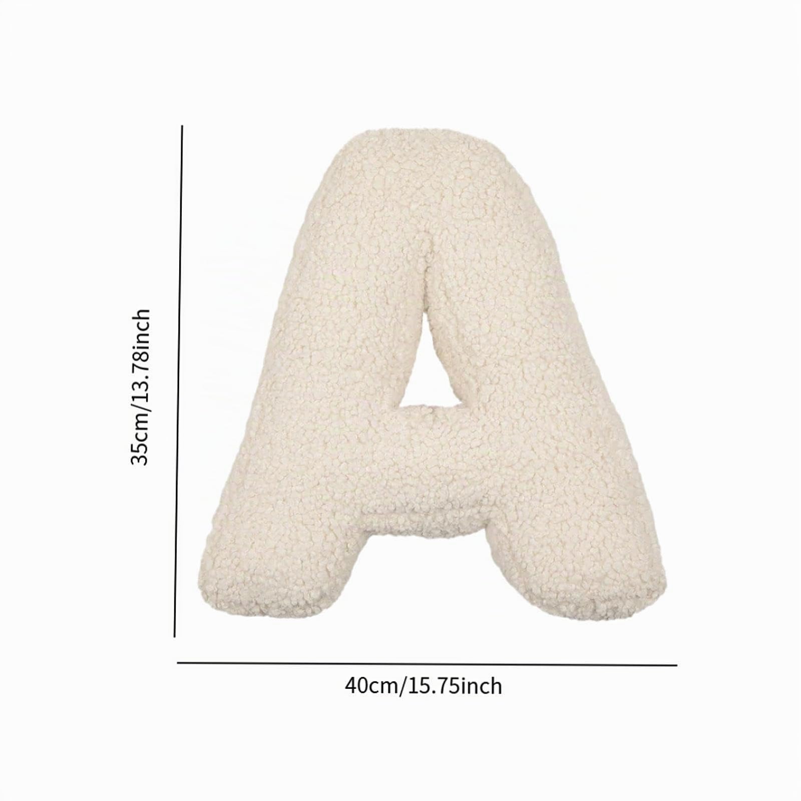 Milageto Cuscino di Peluche a Forma di Lettera, Regalo di Compleanno, Cuscino Decorativo da abbracciare, per Divano e Letto, a
