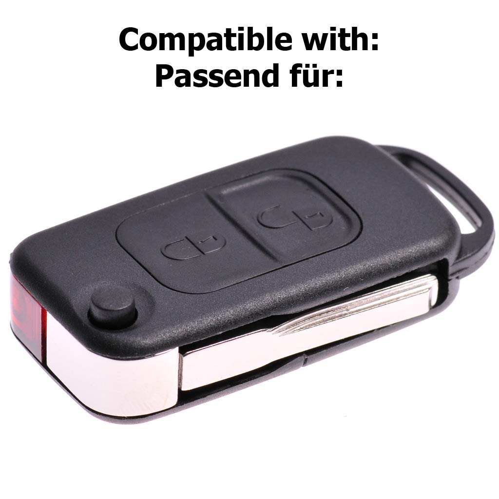 Coque De Clé De Voiture à 2 Boutons, étui Pliable Pour Télécommande, Pour Mercedes-benz A C E W168 W202 W203 W210 W461