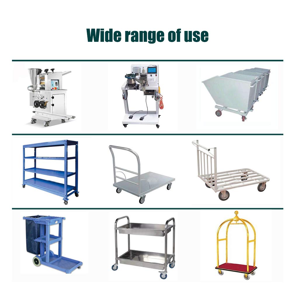 Ruote per mobili Resistenti con Freno - 4 Ruote durevoli per Carrello per Una Facile Mobilità, Ideali per Pallet e mobili - Ruote portanti