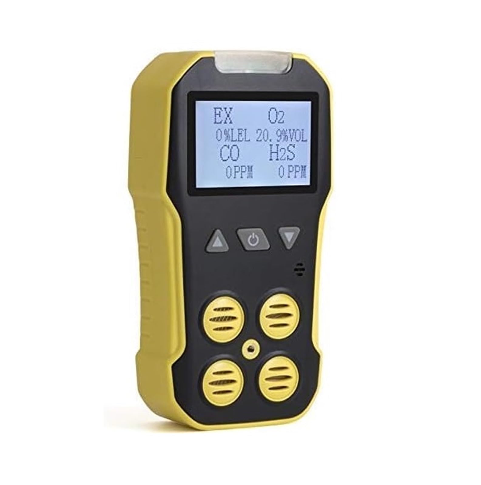 Monitor gas, rilevatore perdite gas, Rilevatore multigas, O2, CO, H2S, LEL, ricarica USB, allarme sonoro, luminoso e vibrazione, ampio display retroilluminato per casa, camper, fognatura