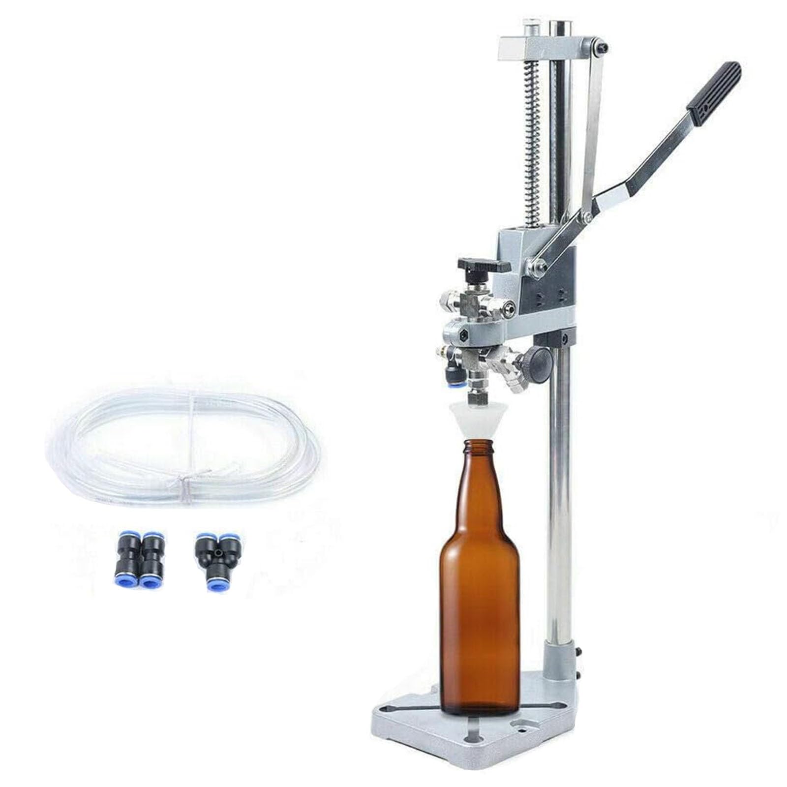 Generisch Manueller Bierflaschenfüller, Gegendruck-Flaschenfüller, Gegendruck-Flaschenfüller aus Edelstahl, for Glas-/Gewellt-/Kunststoff-/Weinflaschen