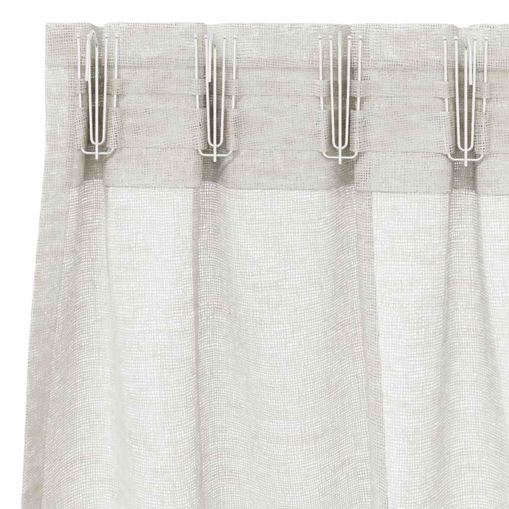 Tende in voile di poliestere, 245 x 140 cm, set da 2 pezzi, trasparenti, per protezione dagli sguardi indiscreti e dal sole, ideali per soggiorno, camera da letto, ufficio, per la luce della