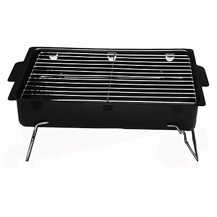 Portable Briefcase Style Charcoal Bbq Grill Stand Stove For Indoor Outdoor Cooking & Multi Use | Folding Compact BBQ Grill Stove Open Fire Stand Rack Charcoal Grill Multi-functional BBQ Stove