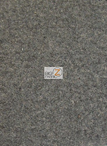 Solid Melton Wool Apparel Fabric by The Yard DIY Blankets Historical Clothing Decor Season Wear Coats (Gray)