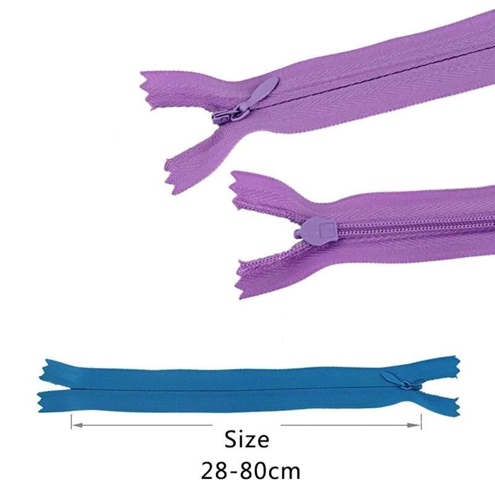Zipper Fermeture éclair Invisible en Nylon Multicolore, 10 pièces, 28-80cm, Accessoires de Couture for Robe fermée(Giallo,60cm)