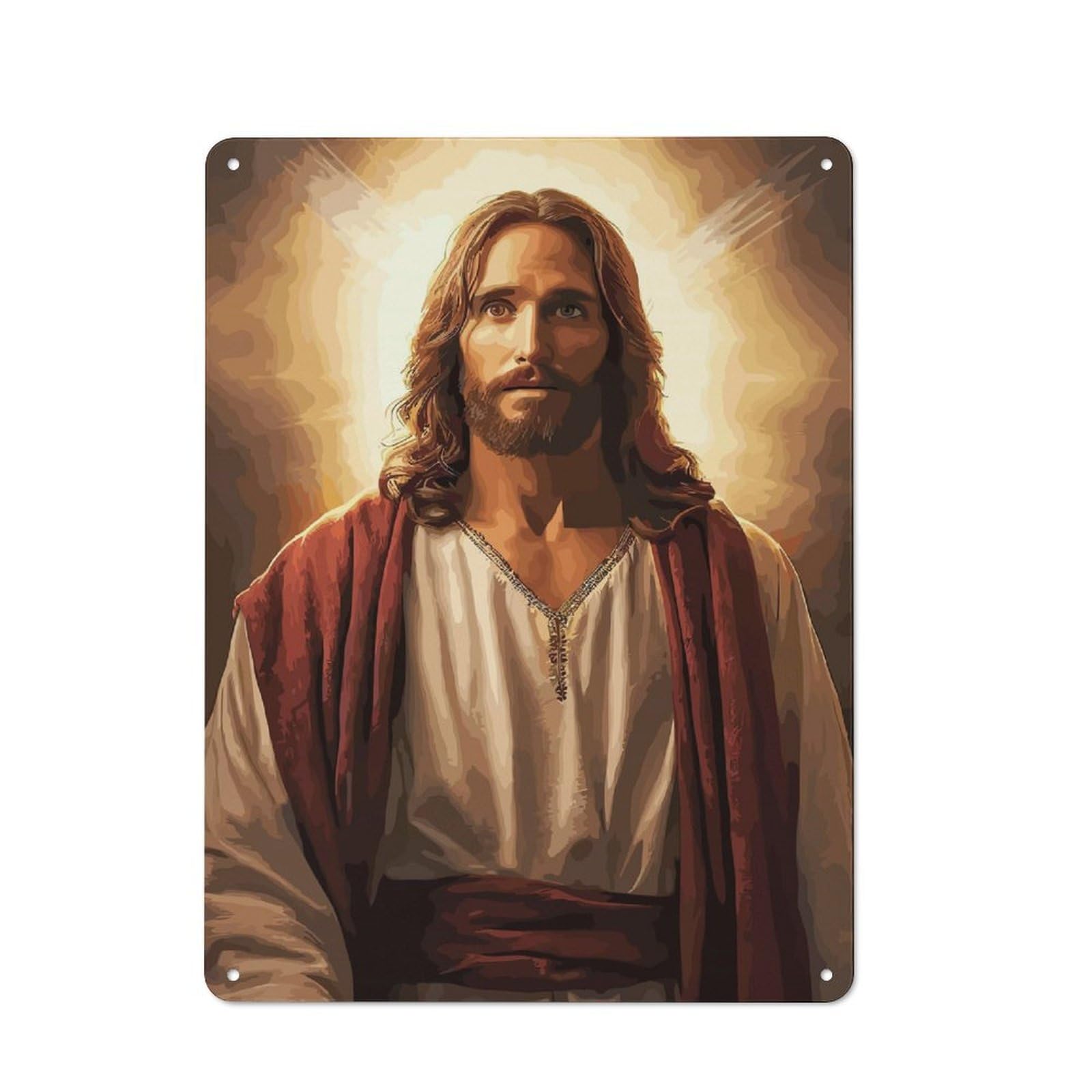 Jesus Light Vintage Tin Sign 40x30cm for Pub Or Café, for Everyday Room Decor with A Vintage Look