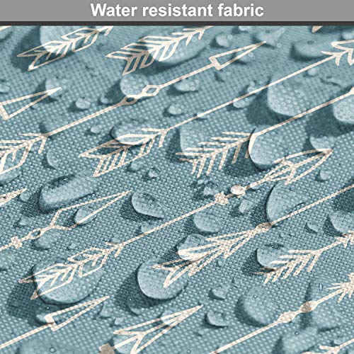 Image of Ambesonne Arrow Fabric by The Yard, Retro Arrows Illustration in Vintage Colors Elements, Decorative Fabric for Upholstery and Home Accents, 1 Yard, Turquoise Beige