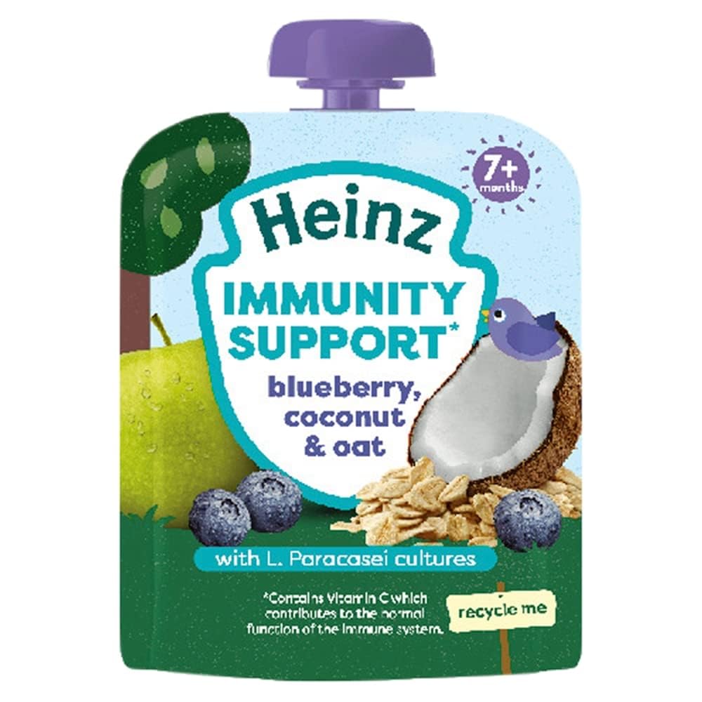 Heinz Baby Food Blueberry, Coconut & Oat Immunity Support Pouch 85g