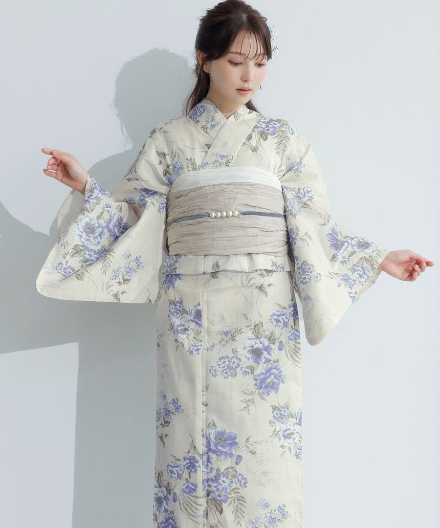 Amazon.co.jp: Dita 浴衣 はんなり夕涼み 1人で着られる浴衣5点セット