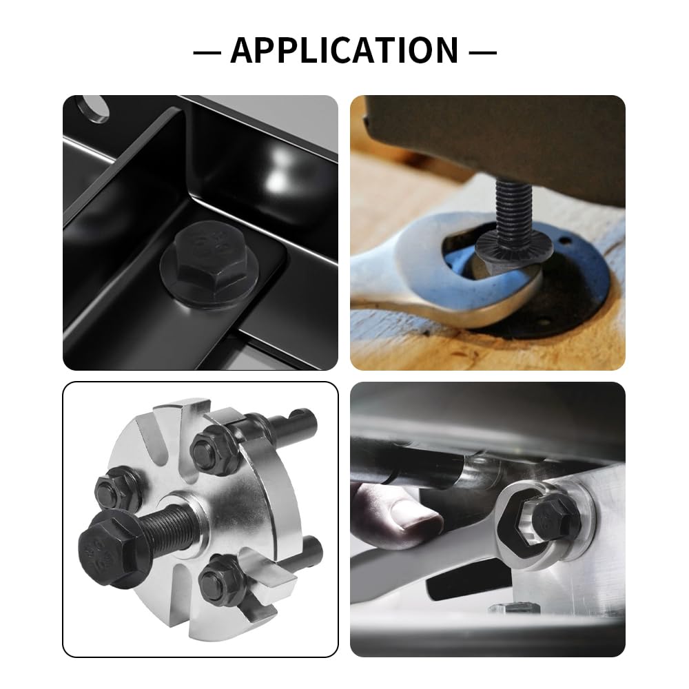 20pcs Boulons À Tête Hexagonale, Vis En Alliage Noir 10.9, Vis À Tête Hexagonale M10*30