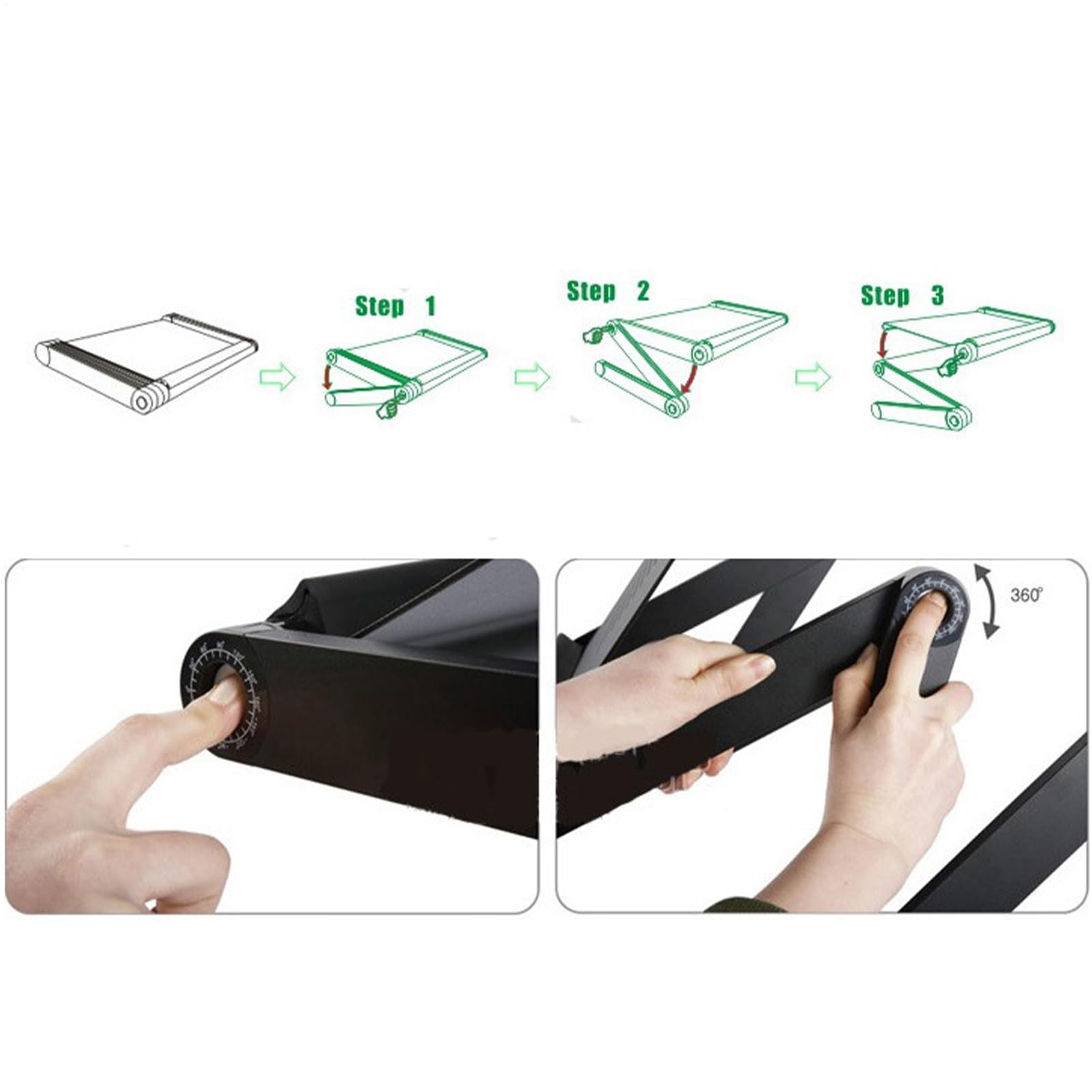 Scrivania da per laptop e scrivania, supporto portatile da , supporto per | computer portatile regolabile per laptop - Tappetino per mouse da scrivania pieghevole antiscivolo incluso per