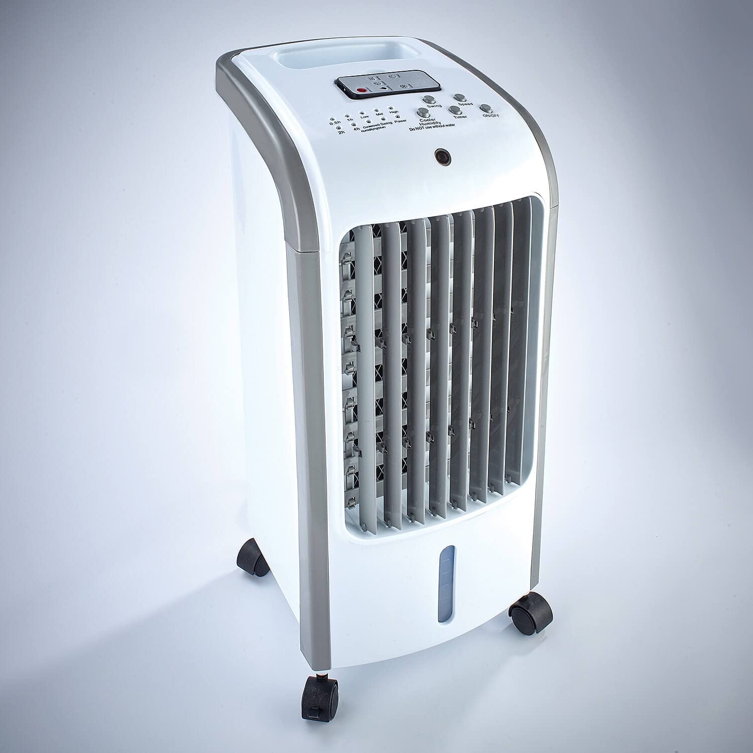 Coopers Of Stortford White - 4L Air Cooler With Remote Control And Timer - Portable Evaporative Cooling Fan With 3 Speeds, Oscillation And Ice Boxes