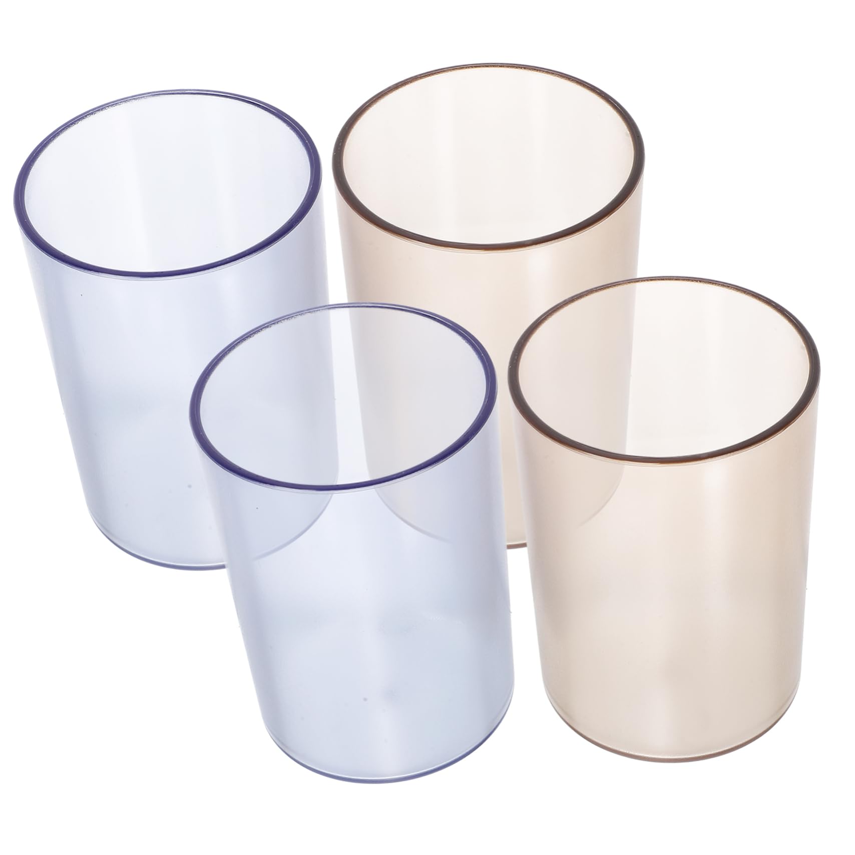 PRETYZOOM 4 Set Tazza dello Spazzolino da Denti Tazze da caffè Trasparenti Dentifricio Titolare Biberon Spazzolino da Viaggio Frullato Coperchi delle Tazze Distributore Plastica 4 Pezzi * 4
