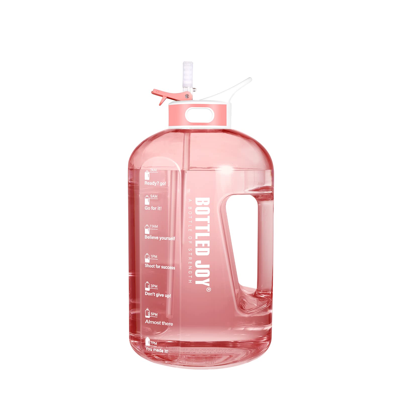 Glaxcidy 2 In 1 Bottiglia D'Acqua Con Cannuccia E Coperchio, 2,5L