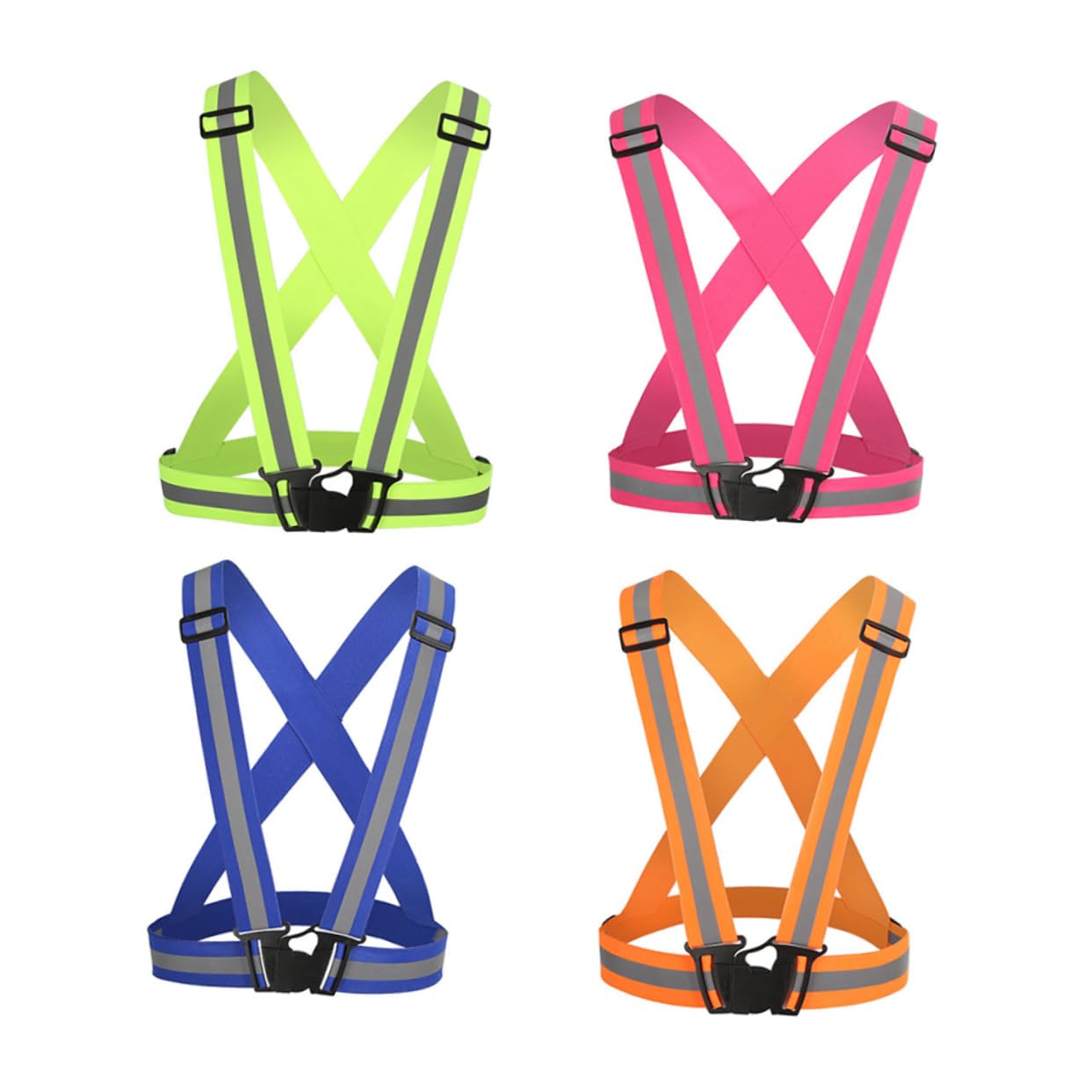 KESYOO Reflective Adjustable Elastic Harness for High Visibility Running Cycling Jogging and Walking Breathable Design for Day Night Use Blue