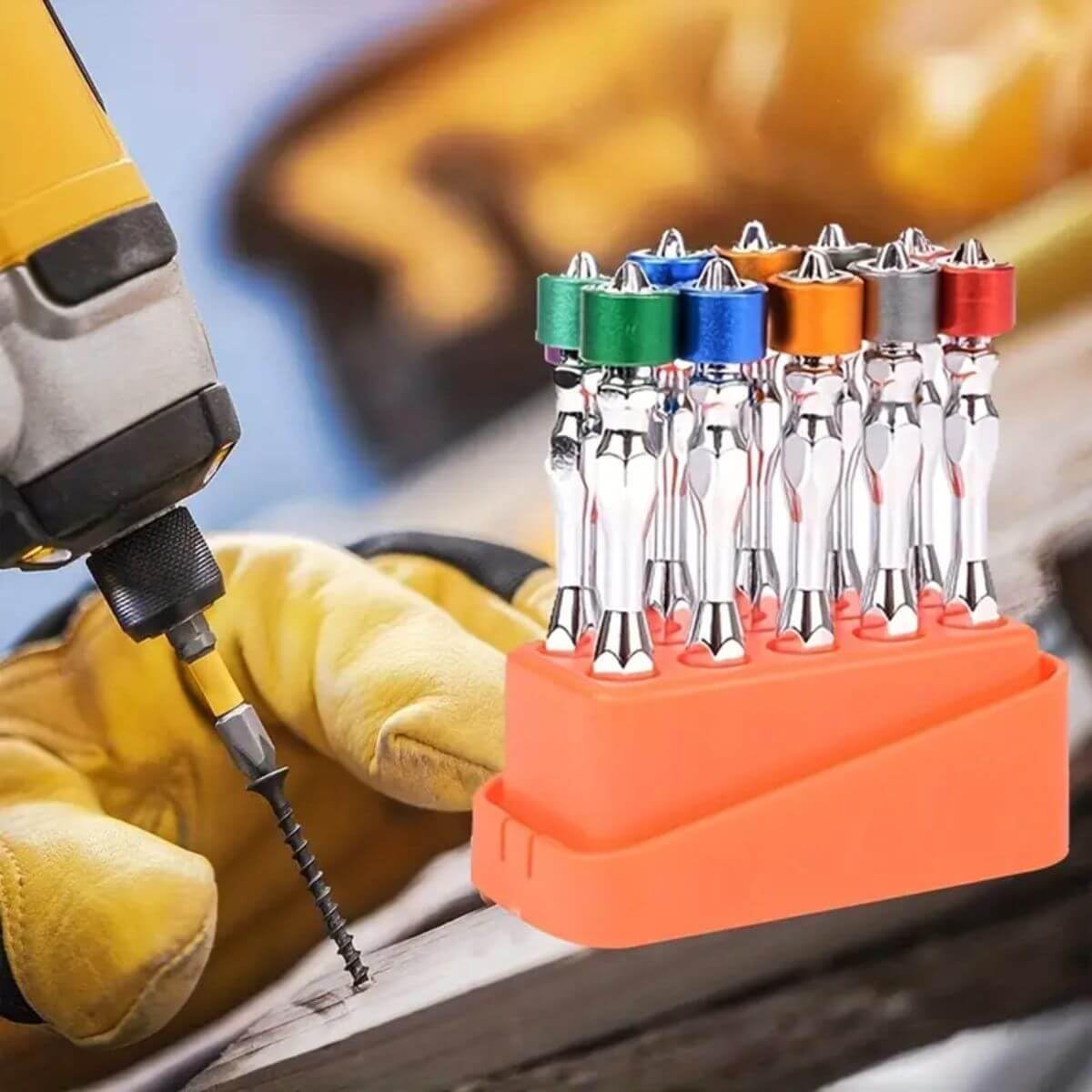 Jogo Kit Com Bits 10 Ponteira Dupla Magnética Ph2 S2 1/4 Hexagonal