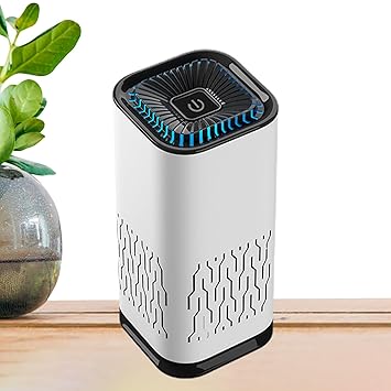 F FABOBJECTS Air Purifier for Car,3-Stage Filtration System Portable Travel Air Purifier - Mute Small Air Cleaner Negative Ion Generator, Hepa Filter, Odor Eliminator for Remove Dust, Odors