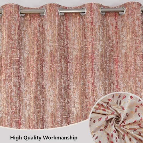 Image of FRESH FROM LOOM Grommet 80% Black out Curtains for Door 9 Feet|Big Window Curtain Premium Polyester Weaved Parda|Modern Parde for Living Room Bedroom|Jacquard Screens(Set of 3,Maroon)