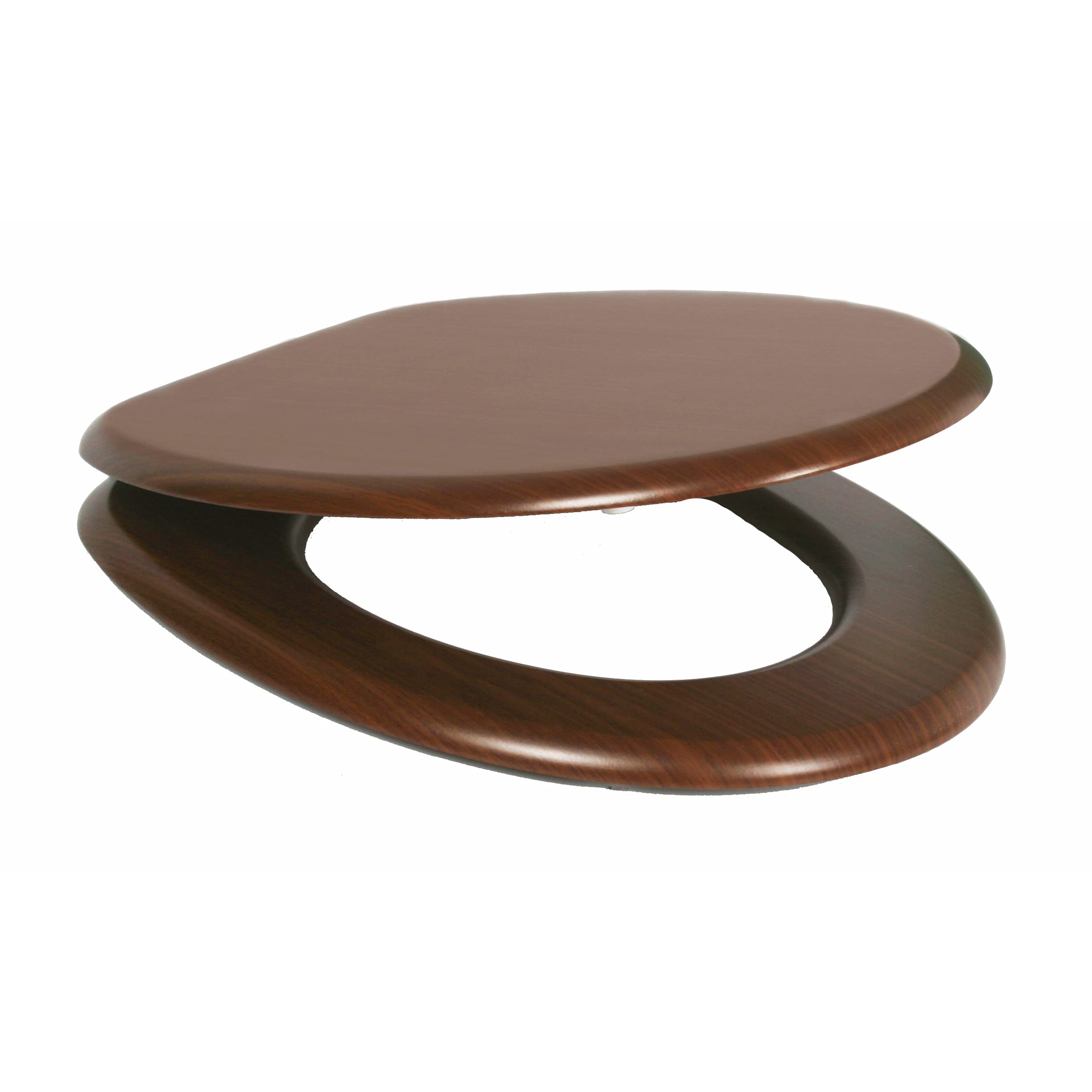 TATAY Tapa WC Fibra de Madera | Tapa de Vater Elegante con Gran Resistencia | Fácil Montaje y Larga Duración | Tornillos Incuidos | Forma Ovalada - Modelo Nature - Madera