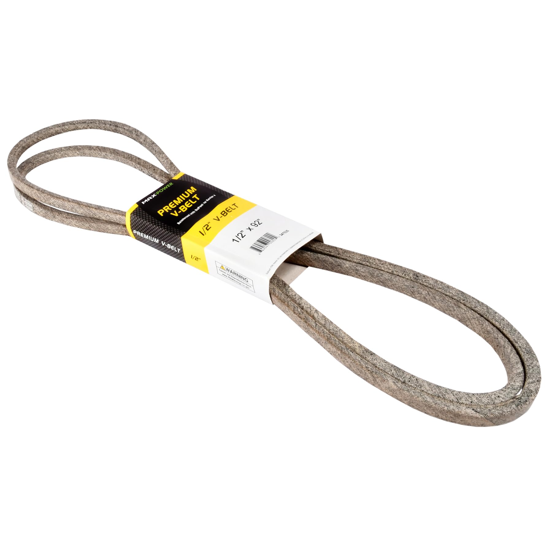 Maxpower 347535 Premium Belt Reinforced with Kevlar Fiber Cords, 1/2" x 92", Beige - Image 2