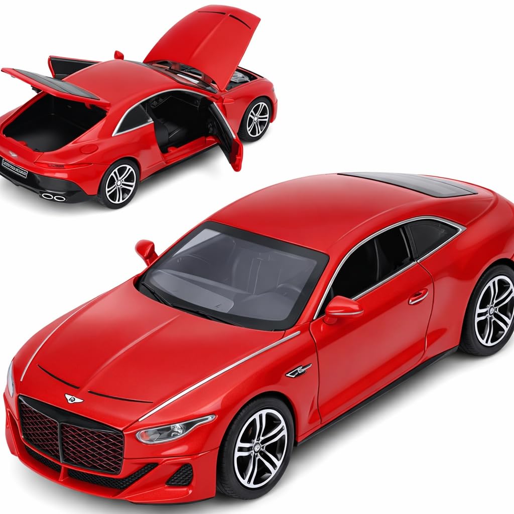 Umadiya® Bentley Continental Mulliner 1:32 Scale Model Car Exclusive Alloy Metal Pull Back Die-cast Diecast Metal Pullback Toy Openable Doors & Light Music Best Gifts Kids【Colors as Per Stock 】-image-38