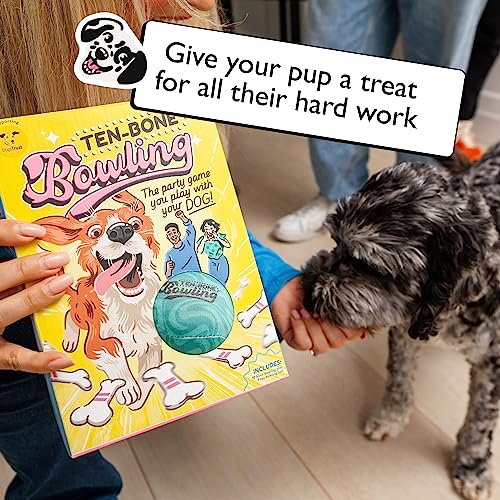 Ten Bone Bowling: juego de mesa familiar con perro miniatura 6