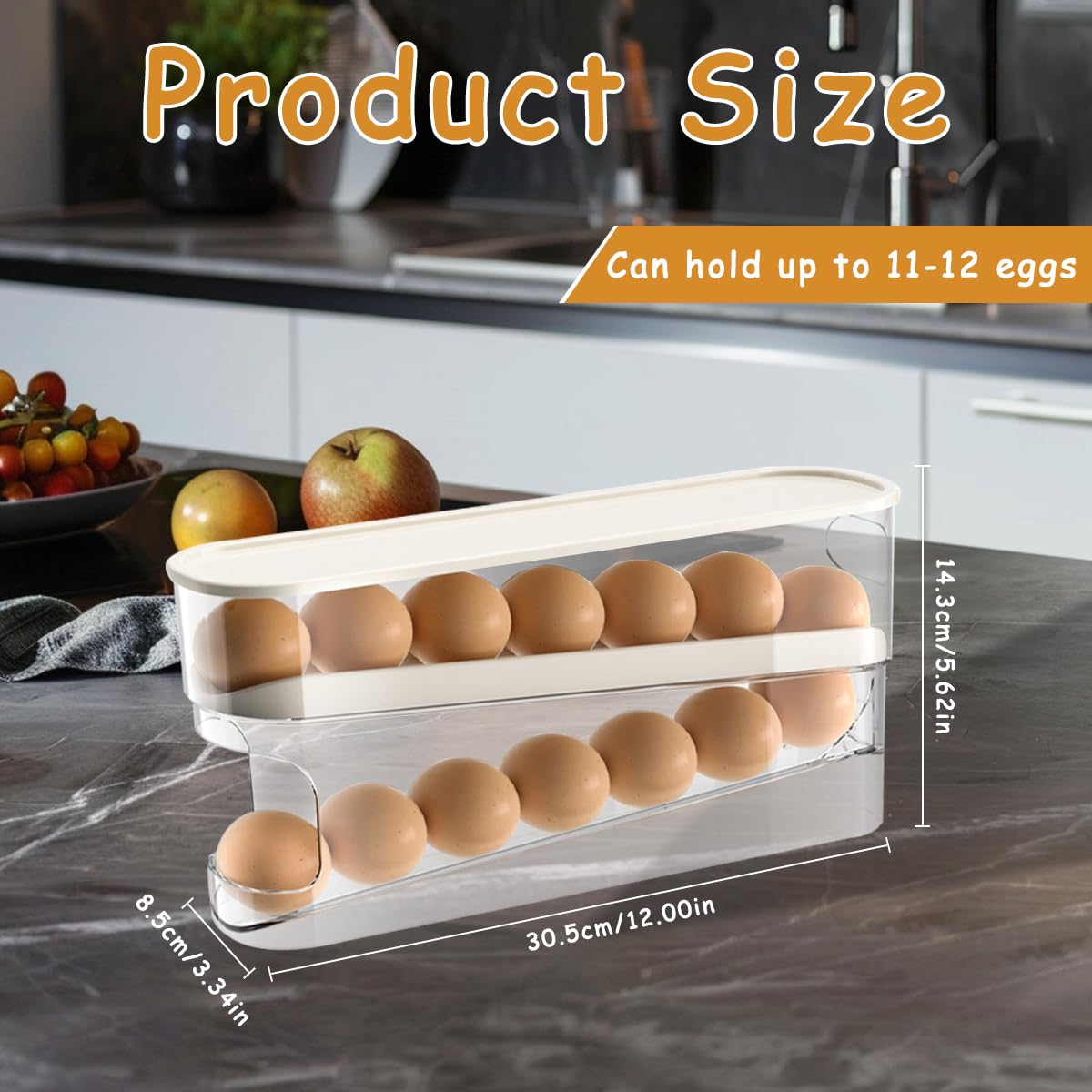 Eierspender Für Kühlschrank - Transparente Eierbox Für Bis Zu 15 Eier